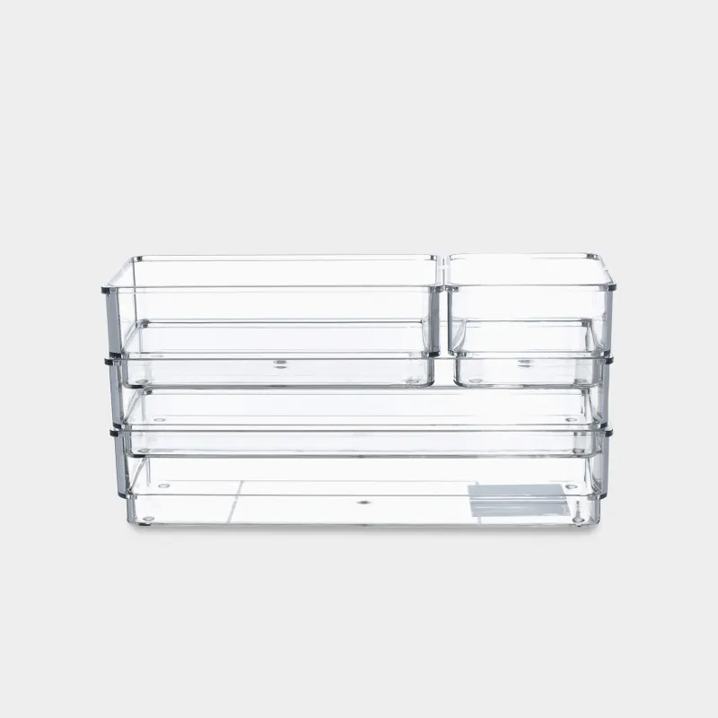 Набор ящиков-органайзеров, 4 шт, пластик, Basic