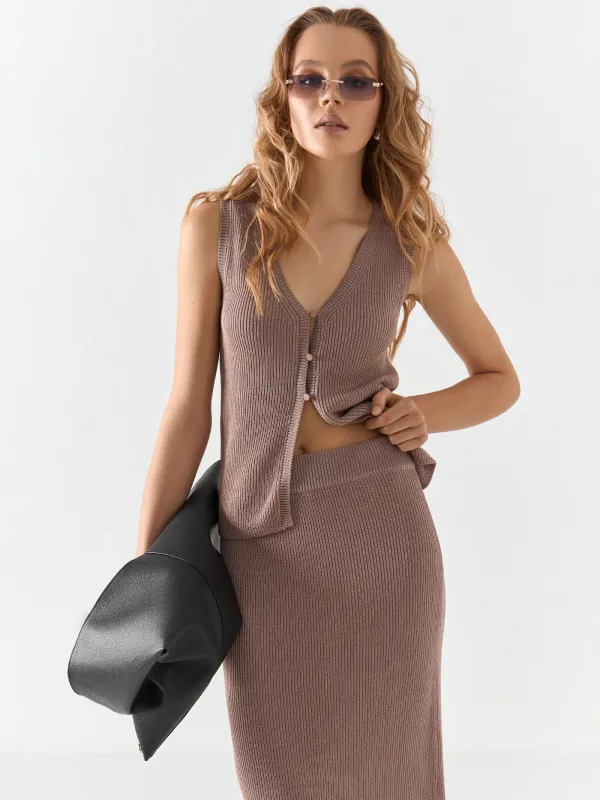 Юбка женская, макси, песочная, Catherine, image-1