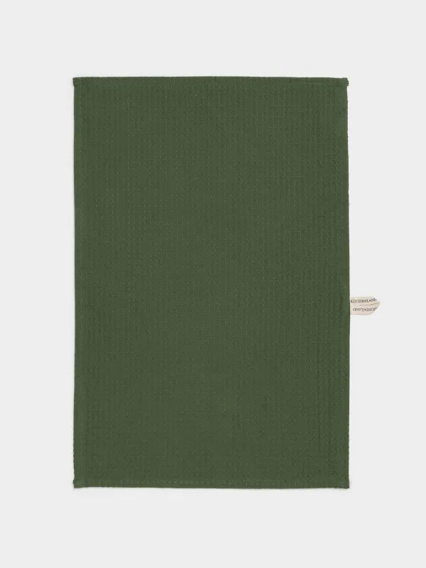 Полотенце кухонное, 40х60 см, 2 шт, хлопок, молочное/зеленое, Шишки на ветке, Conifer, image-4