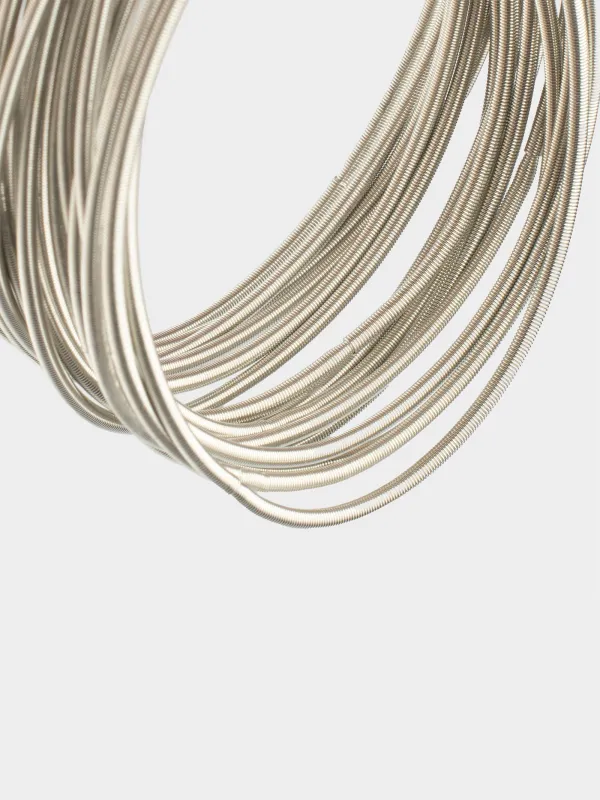 Набор браслетов, 17 см, 12 шт, металл, серебристый, Кольца, Jewelry, image-4