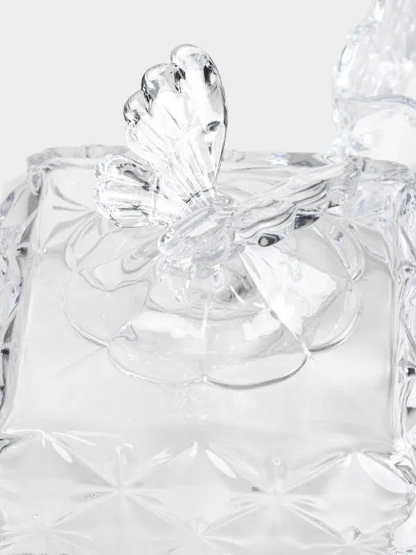 Емкость для хранения, 18х18 см, 550 мл, стекло Р, Бабочка, Butterfly, image-3