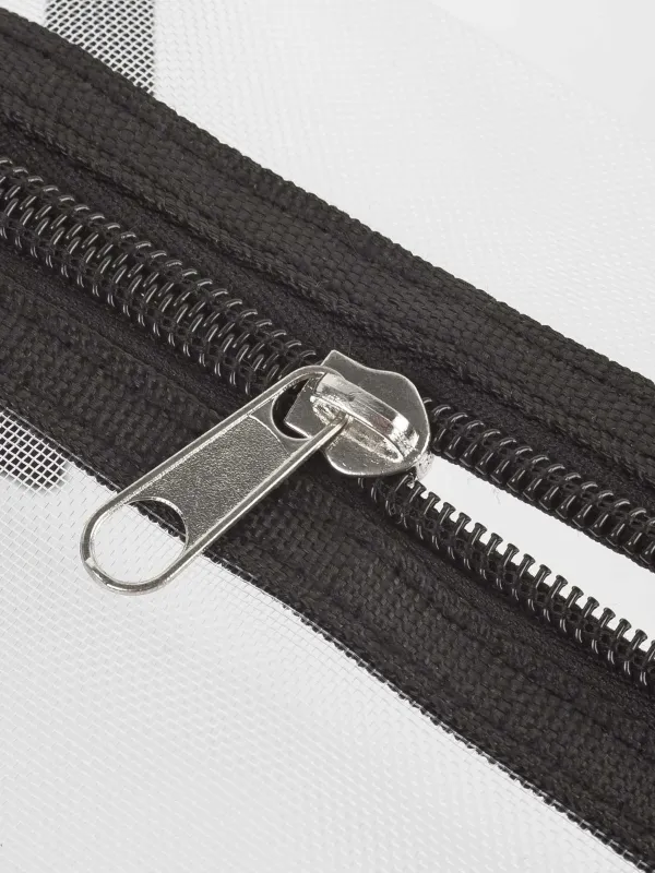 Косметичка дорожная, 18х9 см, с ручкой, полиэстер, черный контур, Safety travel, image-4