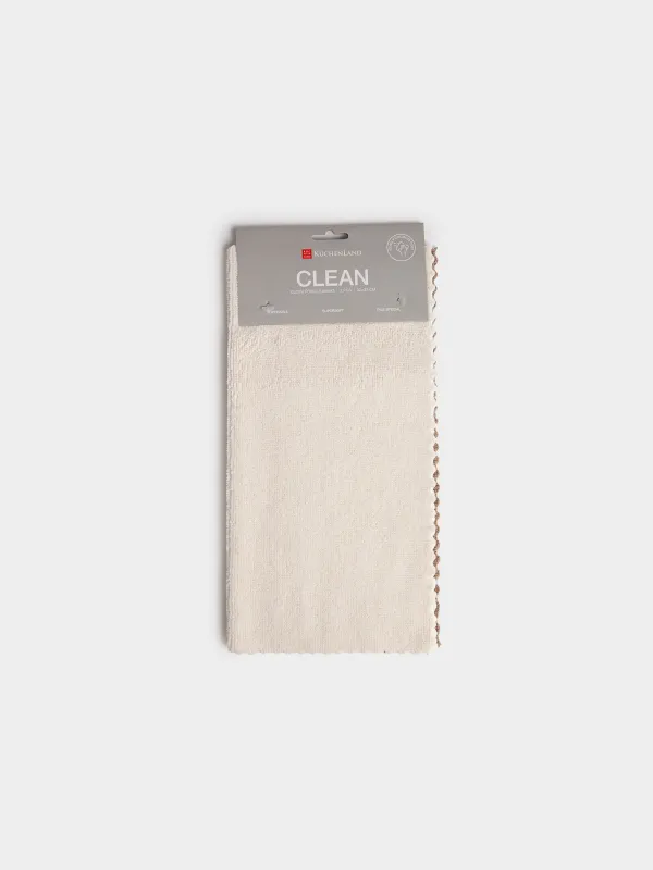 Тряпка для уборки, 32х32 см, 2 шт, с ворсом, Beige clean, image-4