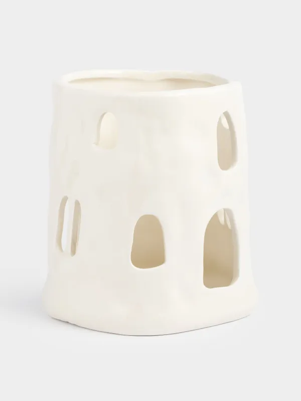 Подставка для кухонных принадлежностей, 14 см, керамика D, молочная, Дом, Snow sparks, image-0