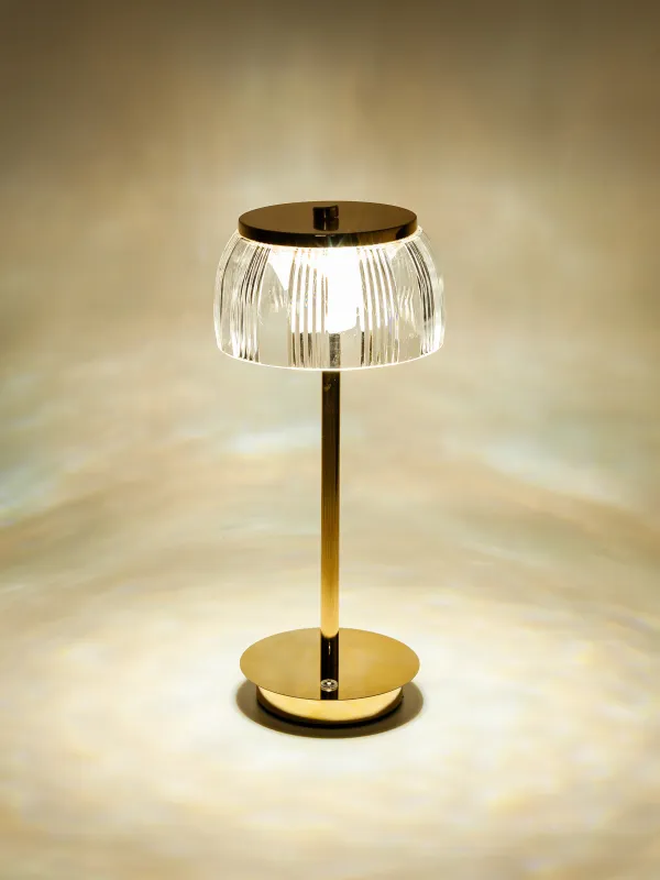 Светильник сенсорный, 31 см, беспроводной, металл/пластик, золотистый, Торшер, Fantastic gold, image-5