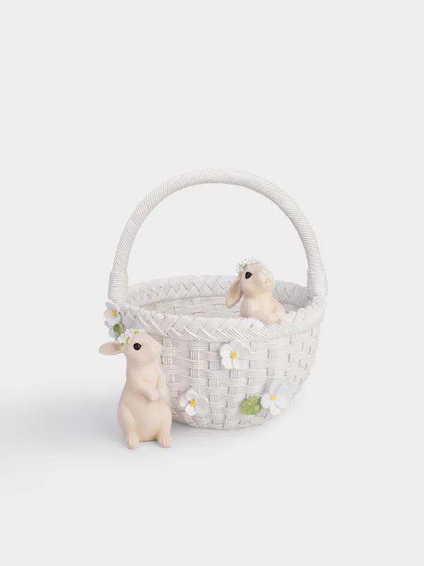 Конфетница, 21х24 см, Кролики в корзинке, Natural Easter, image-0