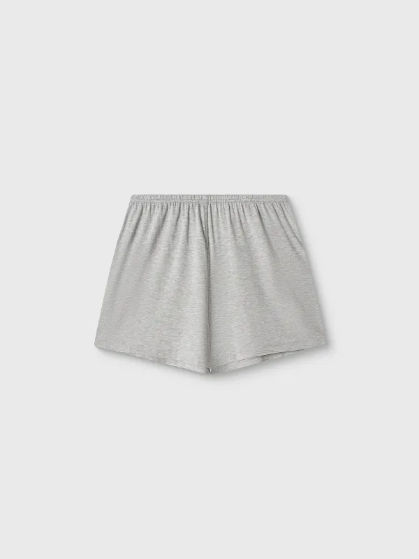 Шорты женские, домашние, р. S, вискоза/спандекс, серый меланж, Aidila, image-4