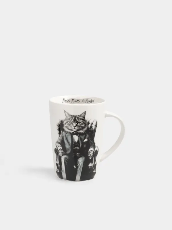 Кружка, 420 мл, Кот в костюме, Cat, image-0