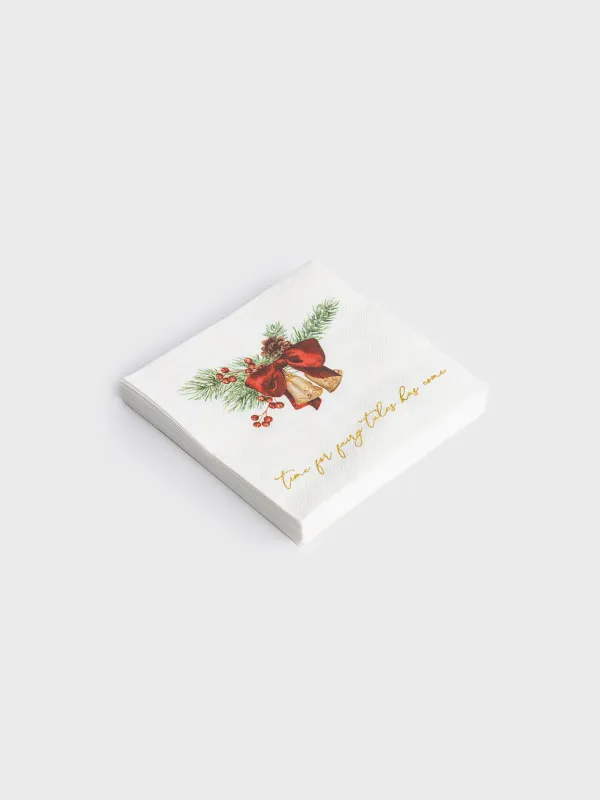 Салфетки бумажные, 33х33 см, 20 шт, Новогодняя елка, Christmas miracle classic, image-1