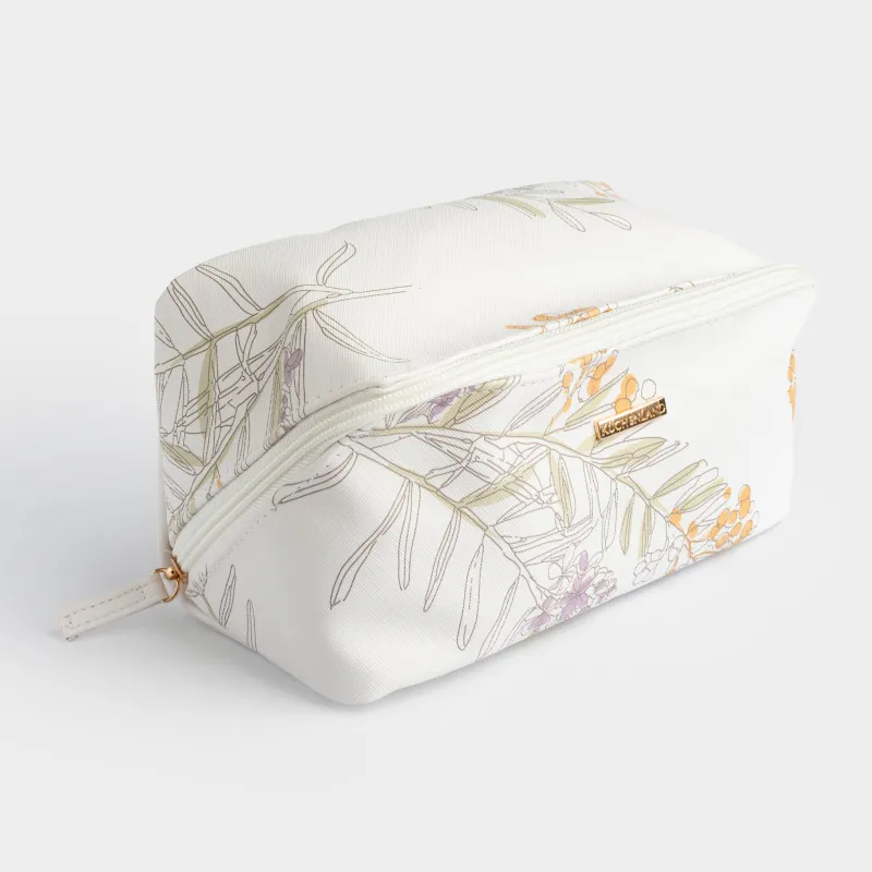 Косметичка, 23х11 см, полиуретан, белая, Мимоза, Isadora, image-2