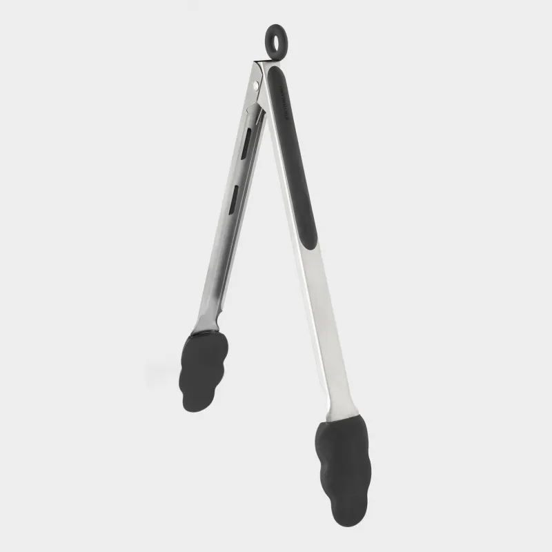 Щипцы кухонные, 34 см, сталь/силикон, серые, Assist