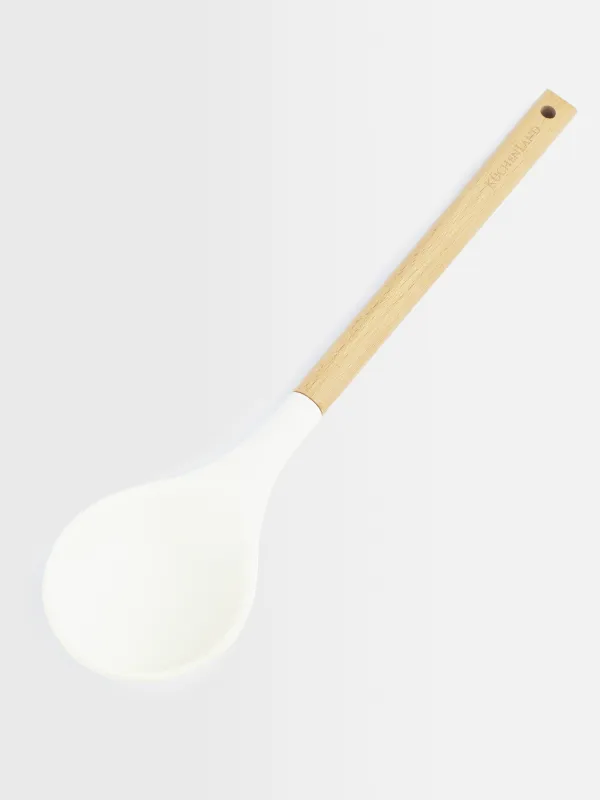 Ложка сервировочная, 32 см, силикон/дерево, бежевая, Provence, image-2