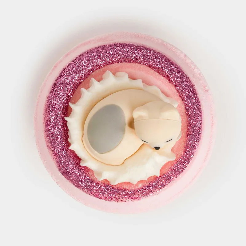 Бомбочка для ванны, 130 гр, с игрушкой, розовая, в ассортименте, Тутти-фрутти, Friends spa