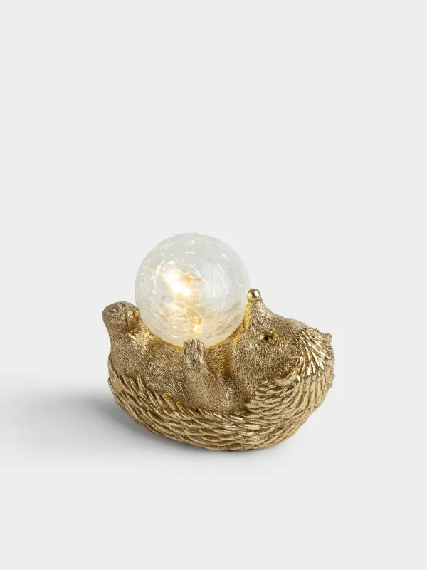 Статуэтка с подсветкой, 13 см, Еж, Hedgehog gold, image-2