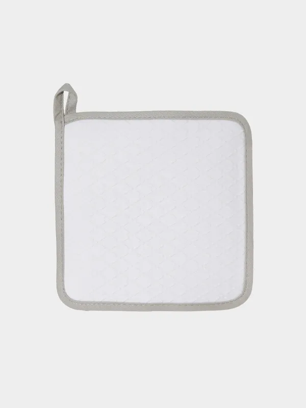 Подставка-прихватка, 18x18 см, силикон/текстиль, квадратная, бежевая, Bakery, image-1