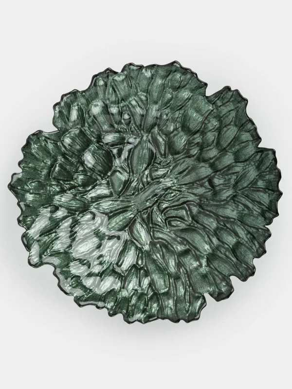 Ваза для фруктов, 29х9 см, стекло Р, зеленая, Pion color, image-4