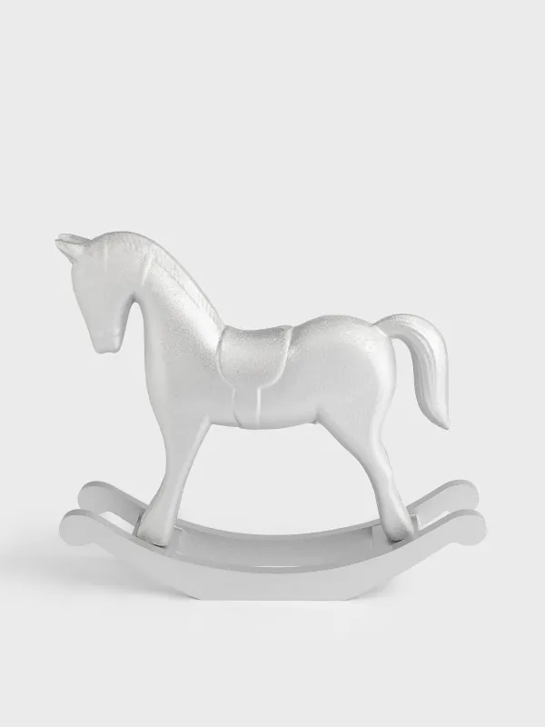 Статуэтка, 22 см, дерево, серебристая, Лошадка, Antique horse, image-0