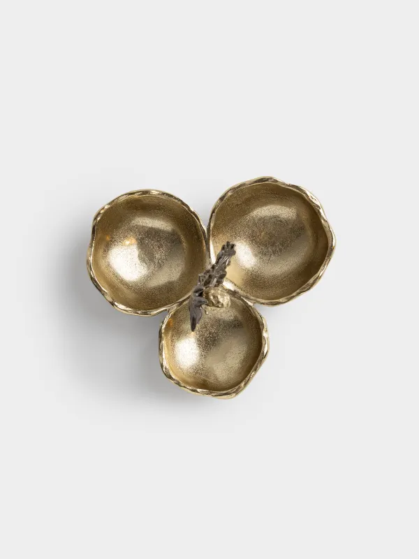 Менажница, с декором, 27х23 см, Шишка, Fantastic gold, image-4