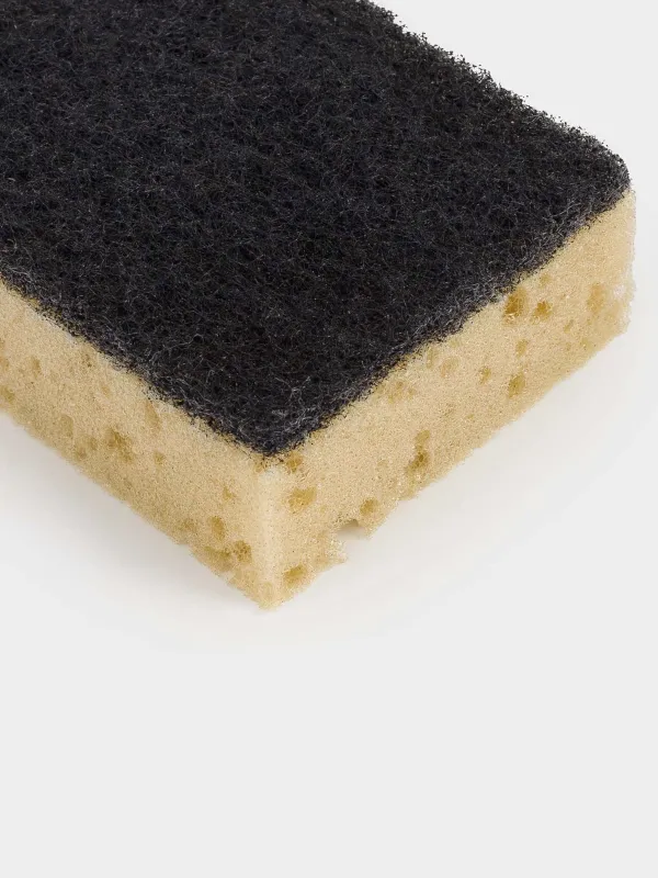 Губка для мытья посуды, 5 шт, Black clean, image-2