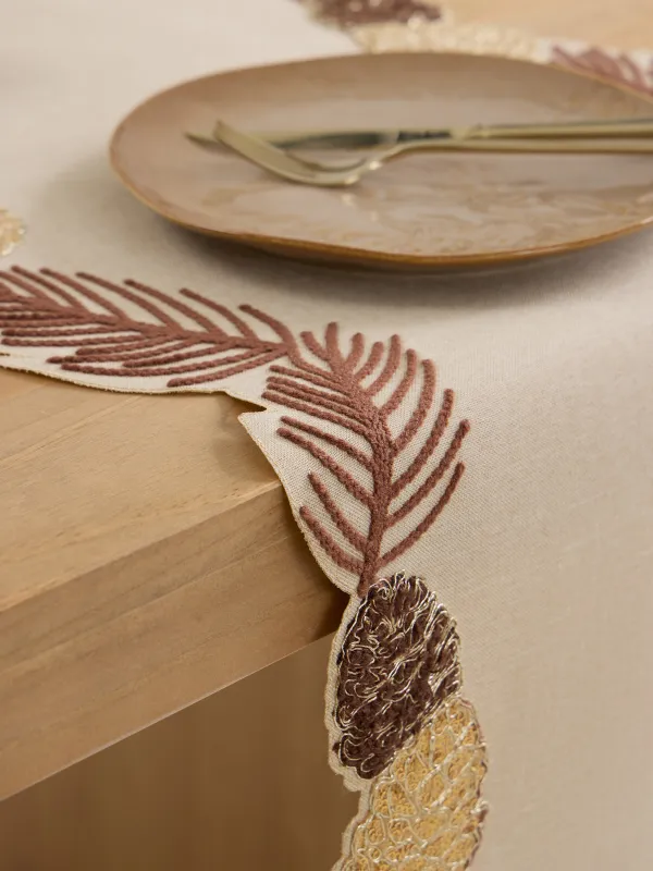 Дорожка настольная, 40х160 см, Шишки на ветках, Conifers, image-4