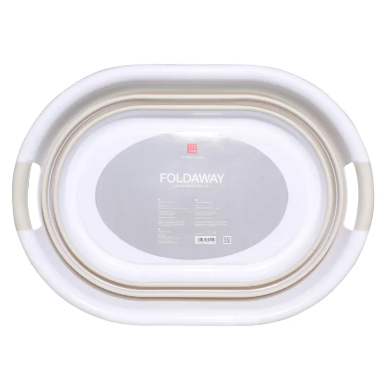 Таз складной, 24 л, резина/пластик, серый, Foldaway, image-3