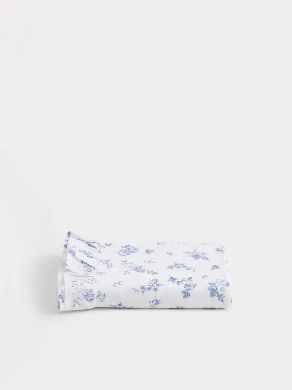 Скатерть, 160х160 см, с рюшами, Синие цветы, Blue flowers, image-7