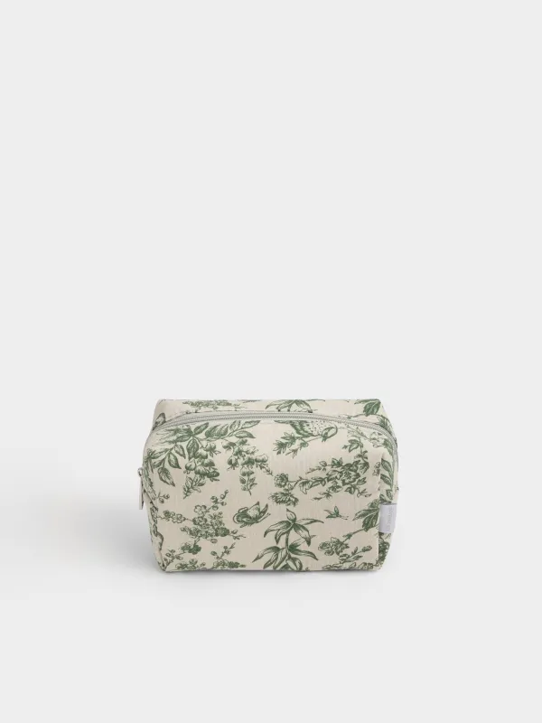 Косметичка, с ручкой, Muslin print, image-1