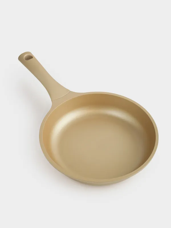 Сковорода, 24 см, с покрытием, алюминий, золотистая, Trineli, image-1