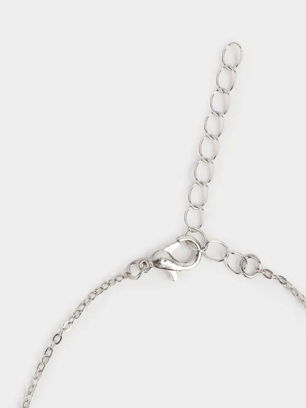 Цепочка, 46 см, с подвеской, металл, серебристая, Ажурная снежинка, Rime, image-3