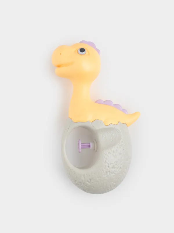 Пистолет водяной, 16 см, пластик, желто-серый, Динозавр, Dino, image-0