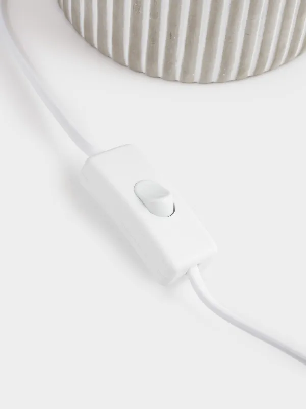 Светильник настольный, 38 см, цемент/полиэстер, молочный, Impulses light, image-3