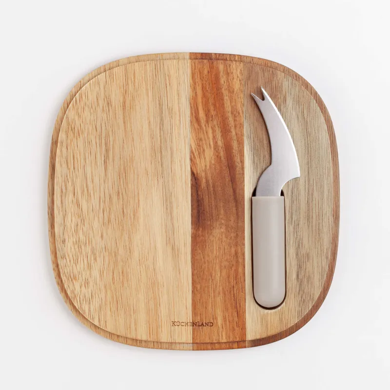 Набор для сыра, 3 пр, доска-блюдо/купол, сталь/дерево/пластик, Noble tree, image-4