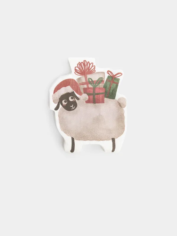 Салфетки бумажные, 30х30 см, 20 шт, Овечка, Christmas lamb, image-0