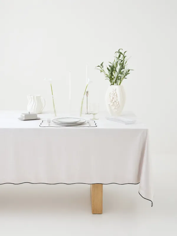 Скатерть, 160х160 см, бархат, Черный кант, Velvet framed, image-0