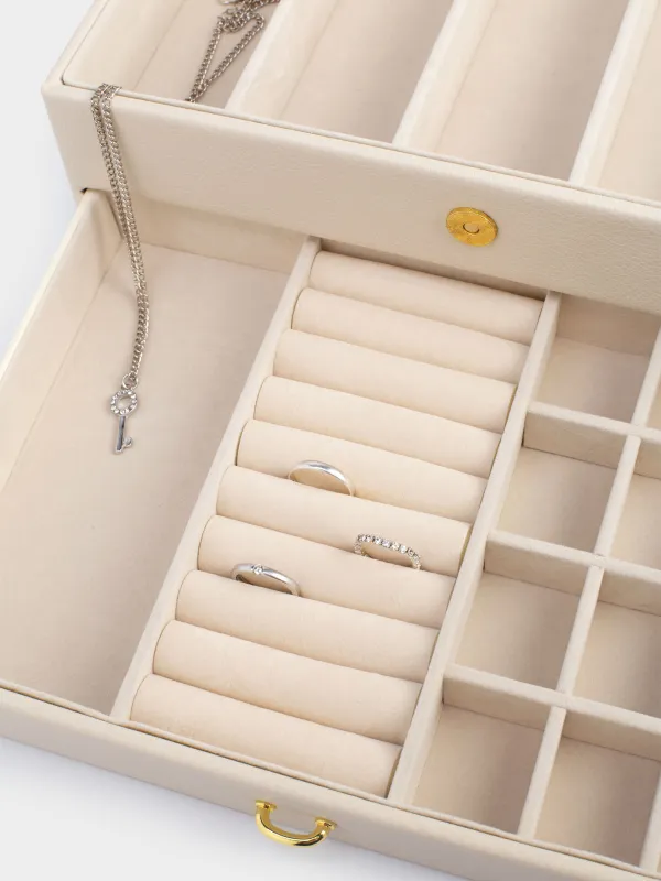 Шкатулка для украшений, 26х18 см, дерево/искусственная кожа, экрю, Premiere, image-5