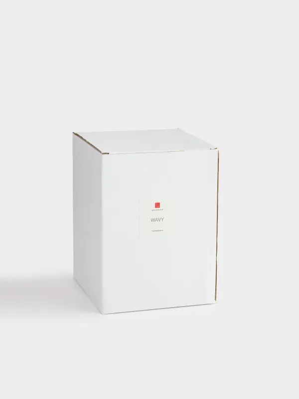 Ваза для цветов, 18 см, с ручками, керамика D, белая, Фактурные линии, Wavy, image-4