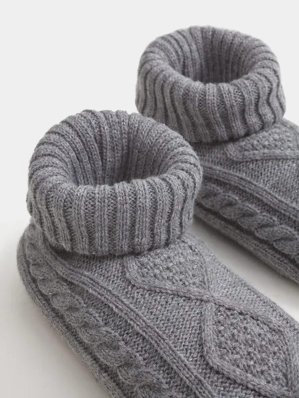 Тапочки-носки домашние, Knitted soft, image-2
