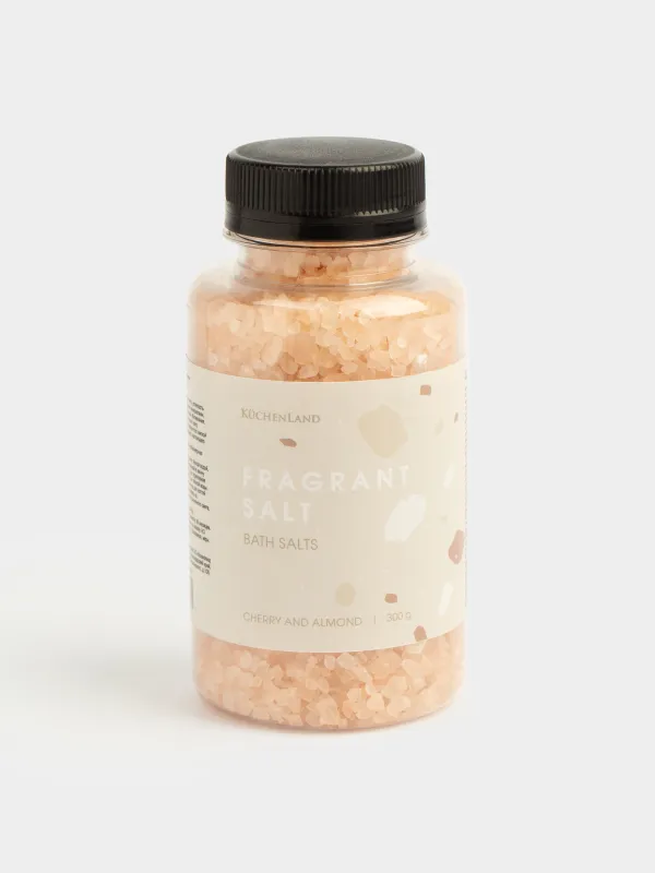 Соль для ванны, 300 гр, бежево-розовая, Вишня и миндаль, Fragrant salt, image-0