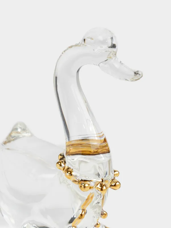 Статуэтка, 7 см, стекло, золотистая, Гусь, Vitreous, image-1