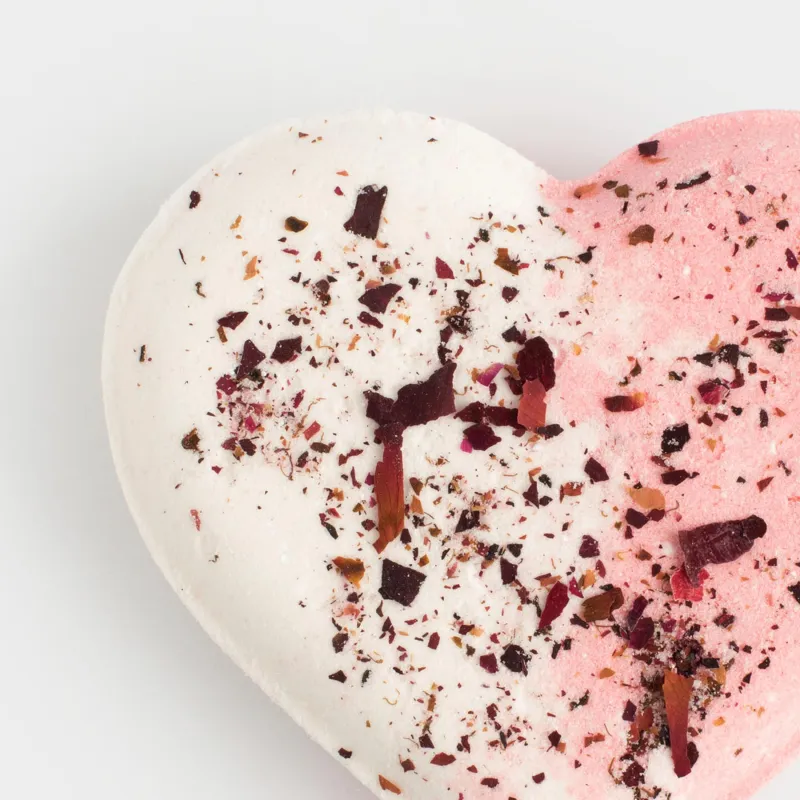 Бомбочка для ванны, 130 гр, молочно-розовая, Фруктовый, Роза, Сердце, Body spa, image-3