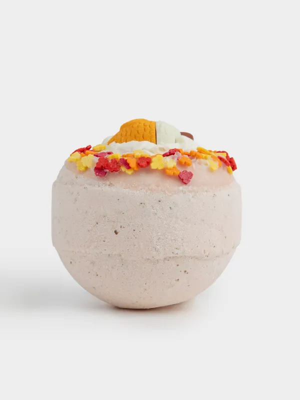 Бомбочка для ванны, 130 гр, с игрушкой, коричневая, Миндаль, Птица, Friends spa, image-3