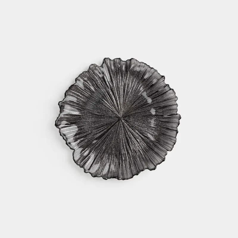 Тарелка закусочная, 21 см, стекло Р, серая, Verge