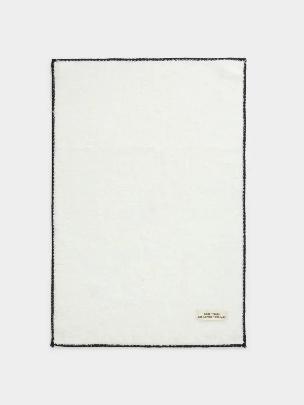 Полотенце, 40х60 см, хлопок, бежевое, Черный кант, Frotte cotton, image-1