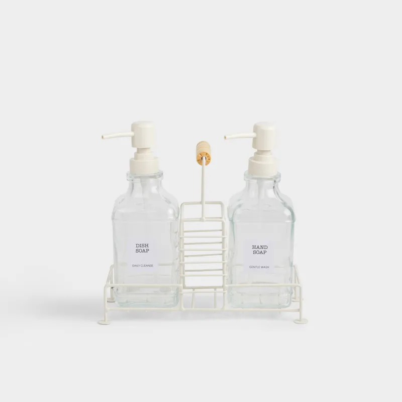 Диспенсер для моющего средства, 530 мл, 2 шт, на подставке, Milk kitchen
