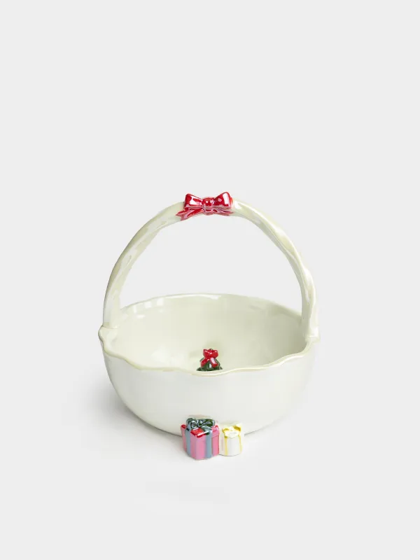 Конфетница, 20х21 см, с перламутром, Ель, Christmas traditions, image-0