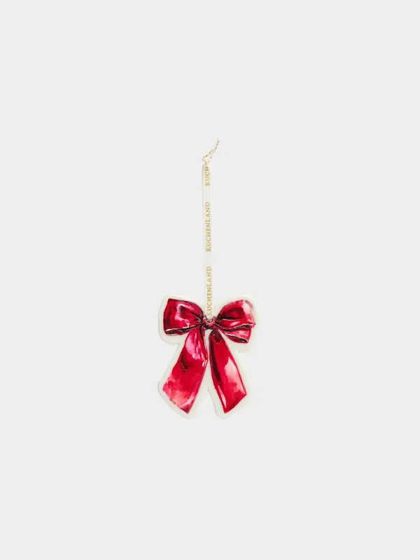 Игрушка елочная, 6 см, двусторонняя, Бант, Figure christmas, image-0