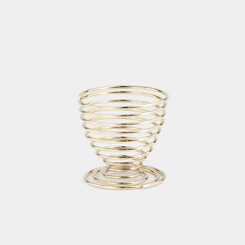 Подставка для яйца, 5 см, сталь, золотистая, Вихрь, Twist gold