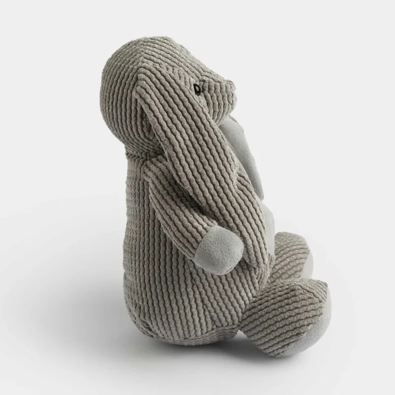 Игрушка, 21 см, мягкая, полиэстер, серая, Зайка с бантиком, Rabbit, image-3