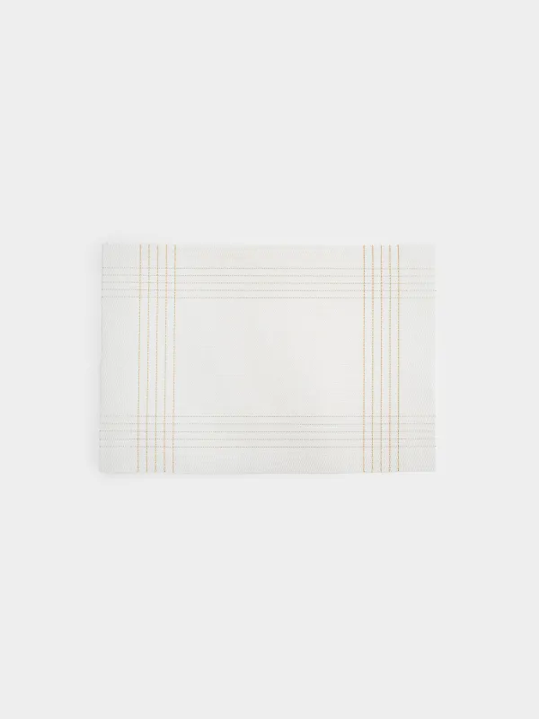 Салфетка под приборы, 30х45 см, Золотистые линии, Solid, image-0