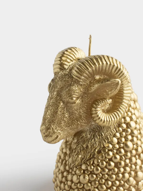 Свеча, 12 см, Баран, Sheep gold, image-2